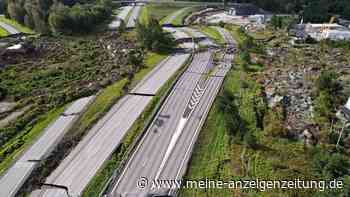 Erdrutsch zerstört Europastraße in Schweden