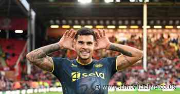 Newcastle's Bruno Guimaraes 'confirms' baby news with goal celebration and reveals gender
