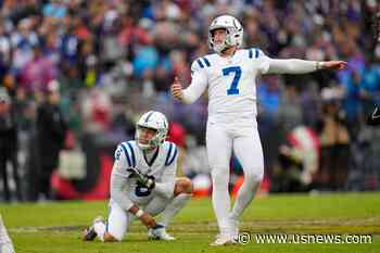 Matt Gay Kicks 4 FGs Over 50 Yards, Including OT Winner, as Colts Beat Ravens 22-19