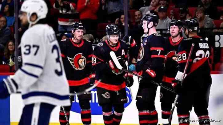 Stutzle scores twice, Senators open pre-season with 3-2 win over Maple Leafs