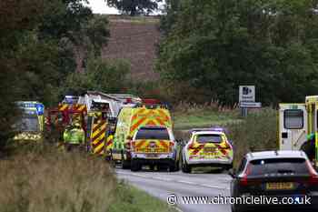 Four remain in hospital after A696 crash in Northumberland as police inquiries continue