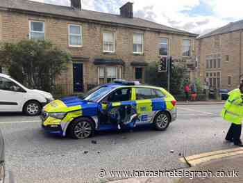 Colne: Police car suffers significant damage during incident