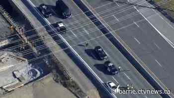 Highway 400 multi-vehicle fatal collision involving pedestrian under investigation south of Barrie