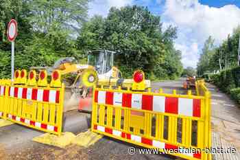 Bünder Straße in Hiddenhausen: Ende der Sperrung steht fest