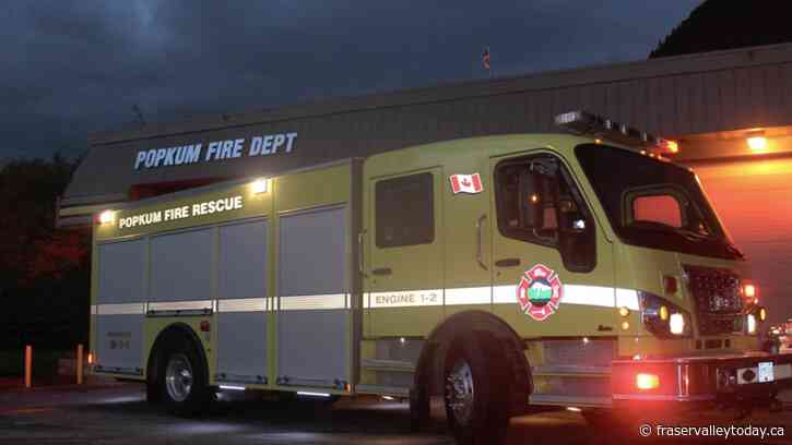 Popkum, Agassiz Fire respond to reported RV fire east of Chilliwack Sunday night