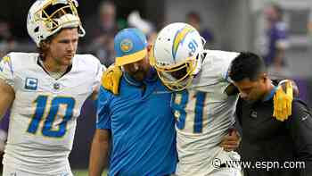 Chargers WR Williams has torn ACL, source says