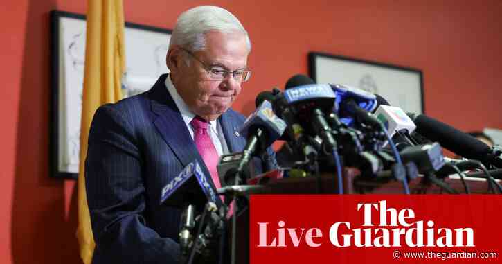 Bob Menendez says money found in police search was for personal use – live