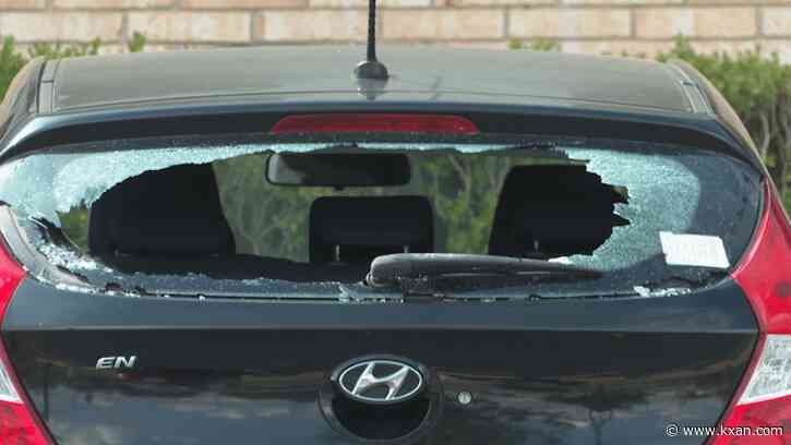 Photos: Hail destroys cars in north central Austin