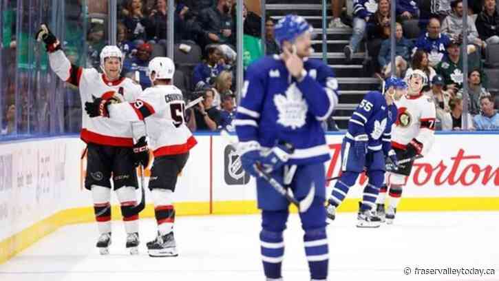 Chychrun scores twice, Sens beat Leafs in OT