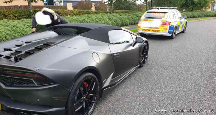 Lamborghini drover stopped on M62 over window tints