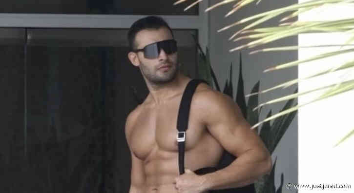 Sam Asghari Looks Ripped in New Shirtless Photos from Gym Session