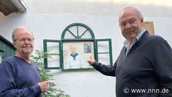 Typische Szene aus Warnemünde neu im Hof des Heimatmuseums