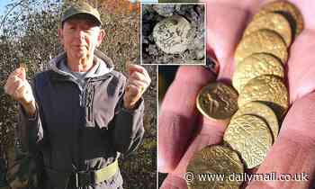 Talk about striking gold! Britain's oldest coin hoard is discovered in Buckinghamshire dating back 2,173 years - and experts say it could be worth £30,000