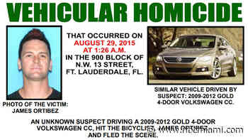 Reward reaches $7K in unsolved 2015 hit-and-run in Fort Lauderdale that killed bicyclist