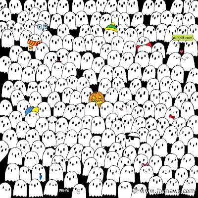 Halloween brain teaser: Can you find the panda hidden in this ghostly crowd?