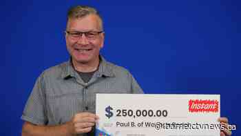 Wasaga Beach man shocked by big lottery win