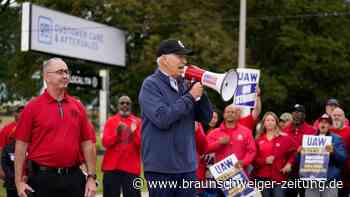 US-Präsident Biden besucht streikende Auto-Gewerkschafter