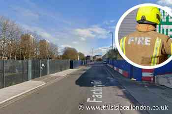 Newham recycling plant on fire and smoke plumes spotted