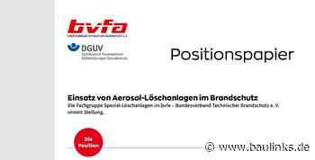 Neues bvfa-Positionspapier zum Einsatz von Aerosol-Löschanlagen