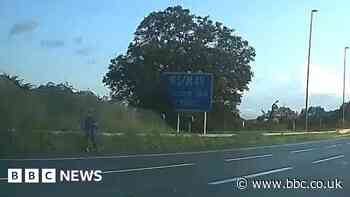 M5: 'Reckless' e-scooter rider travels on slip road