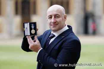 Convicted Hull killer receives bravery medal from the Princes Royal for tackling terror attacker