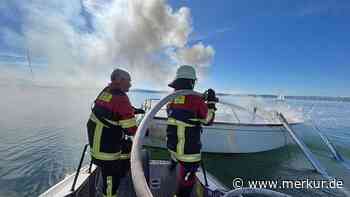 Segelboot ausgebrannt und gesunken