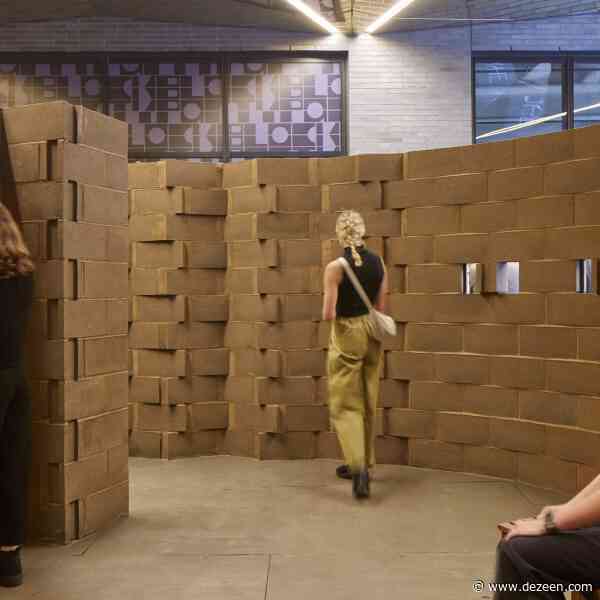 SOM creates spiral of algae bricks for Chicago Architecture Biennial installation