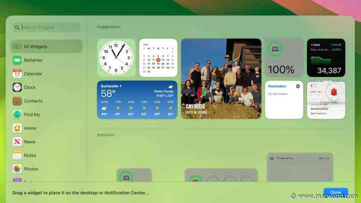 macOS Sonoma 14.1 beta is available with a fix for Remote Widgets