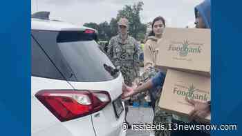 Virginia Peninsula Foodbank comes to Hampton, hands out food at drive-thru event