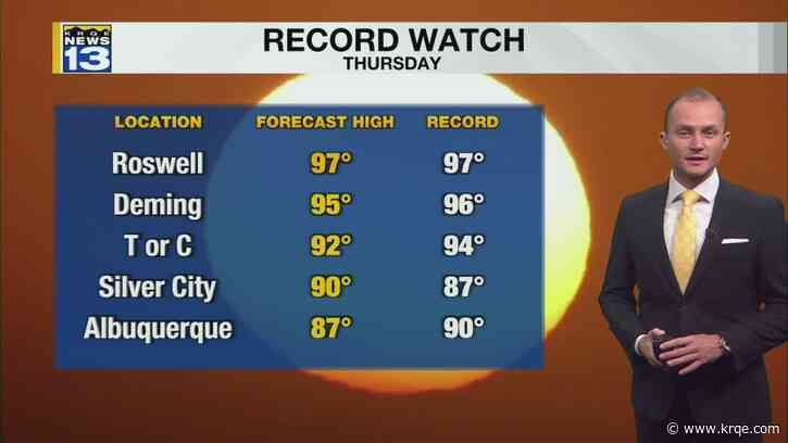 Record warm temperatures possible Thursday afternoon