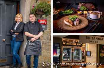 THE BRITANNIA: Check out the steaks on a real coal BBQ with a pint