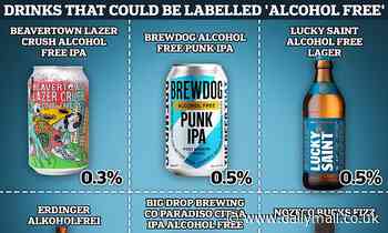 Health chiefs might UP 'alcohol-free' ABV limit to 0.5% in push to get Brits to cut back on booze
