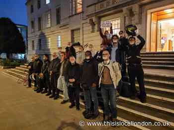 Motorcyclists tape over mouths in Hackney Council protest