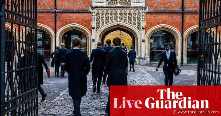 Ending private schools’ charitable status not necessary to end their tax breaks, says Labour – UK politics live