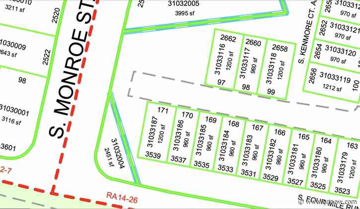 A triangular plot of land in Green Valley was briefly on the market this month