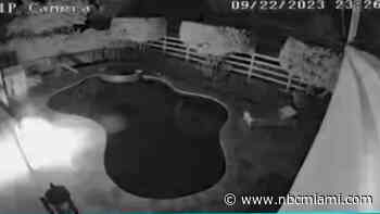 Vandals caught on surveillance throwing exploding fireworks at Parkland home