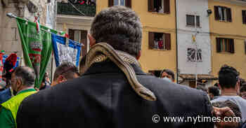 A Statue Draped With Snakes? In Italy, It Happens Every Year.