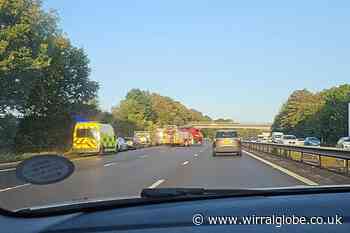 'Major incident' declared as school bus overturns on M53