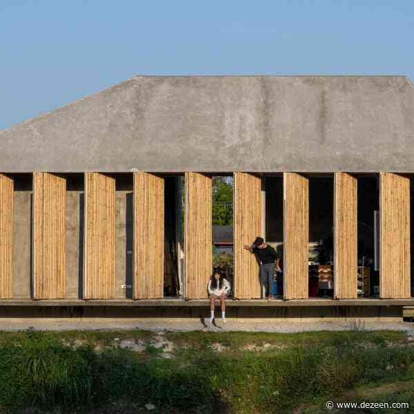 Rotating bamboo screens surround Furnish Studio in Thailand
