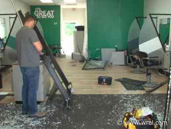 Car crashes into Durham Great Clips, almost hitting 4 inside salon