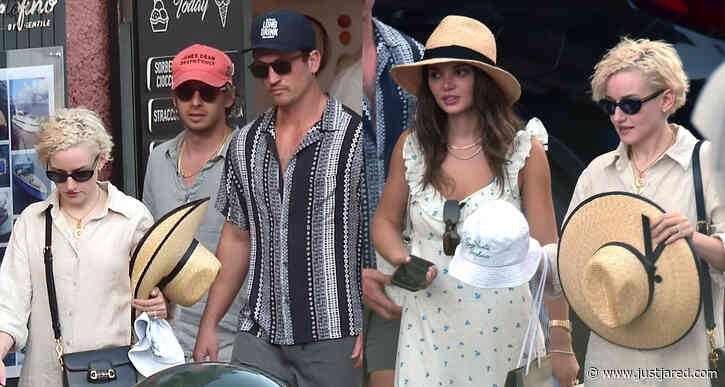 Miles Teller & Wife Keleigh Sperry Vacation With Julia Garner & Mark Foster in Italy