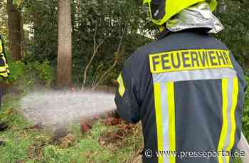 FW Flotwedel: Ortsfeuerwehr Eicklingen löscht brennenden Baumstumpf
