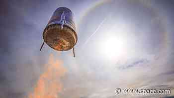 These photos of Stoke Space's 'Hopper' reusuable rocket test are just amazing