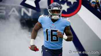 Titans WR Burks (knee) out Sunday vs. Bengals
