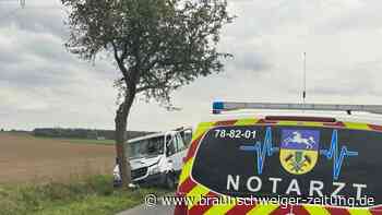 Transporter fährt im Kreis Helmstedt gegen Baum: Straße gesperrt