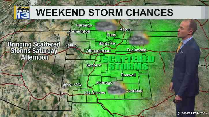 Scattered storms develop Saturday afternoon