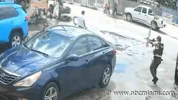 Surveillance shows Miami-Dade Police shoot armed man who reportedly opened fire outside grocery store