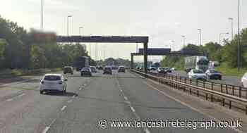 HGV lost two wheels causing full closure of M6 near Preston