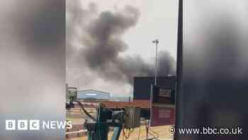 Fire crews battle blaze at industrial estate in Sheffield