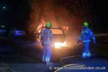 Security saves sleeping man from car on fire in Kentish Town